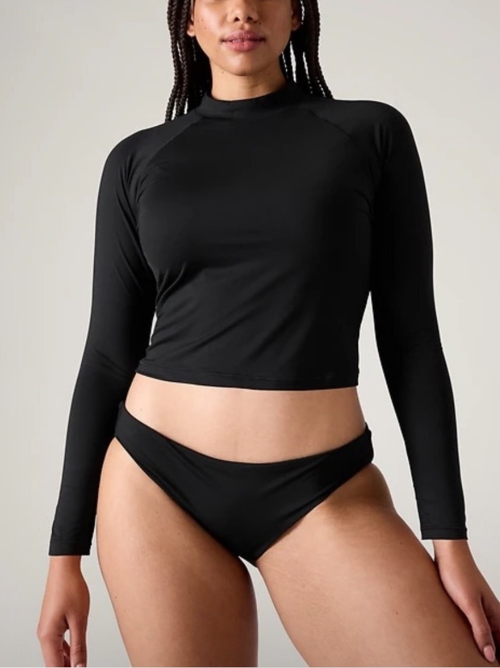 Athleta North Point Crop Swim Rashguard